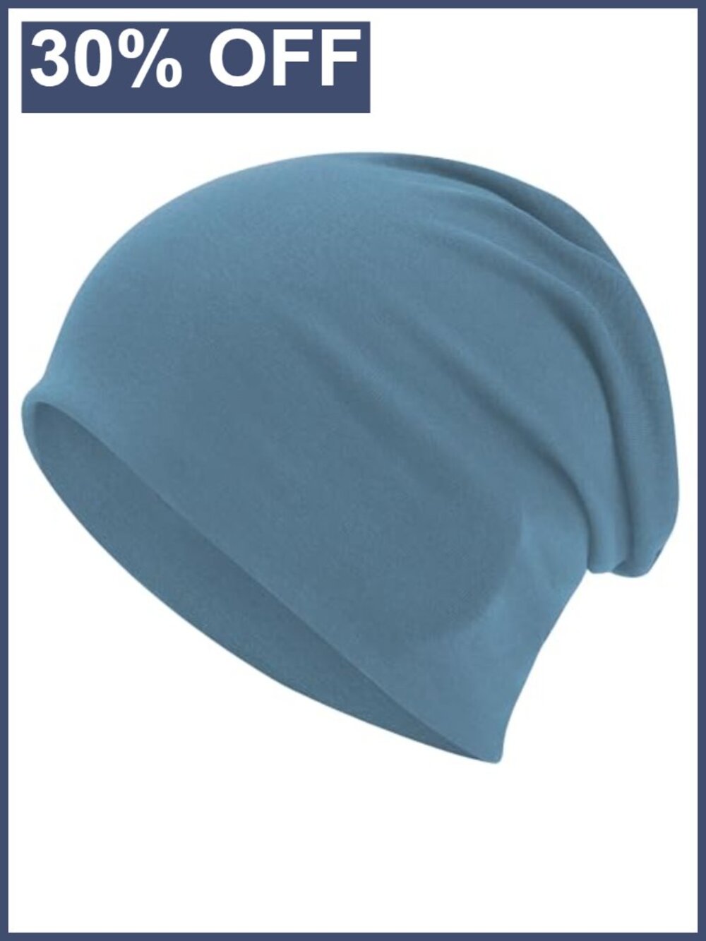 100% Cotton Double Layer Slouchy Beanie Unisex Skull Cap